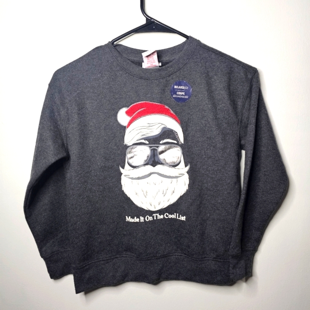 Tommy Bahama Boys Cool Santa Christmas Graphic Pullover Sweatshirt NWT 7/8